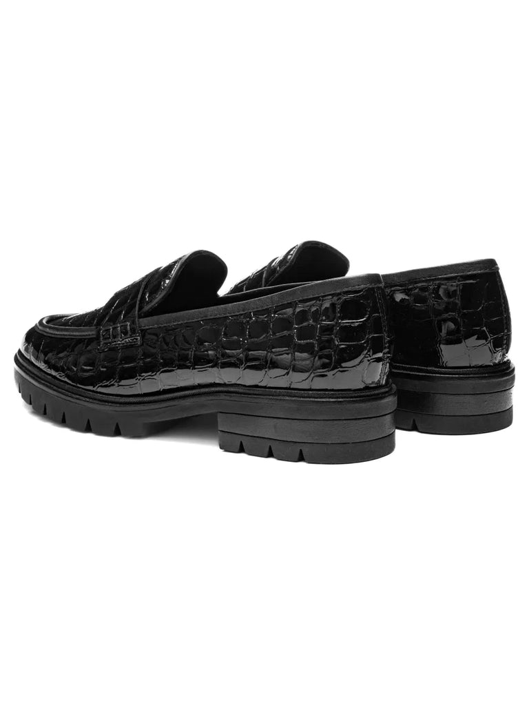 ARA Crescent CAMBRIDGE 12-11225-01 Noir Croco Vernis - Dealorys