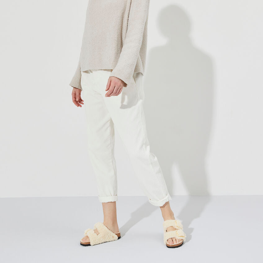 Birkenstock ARIZONA BIG BUCKLE Shearling 1023130 Eggshell | Teddy Largeur Étroite - Dealorys