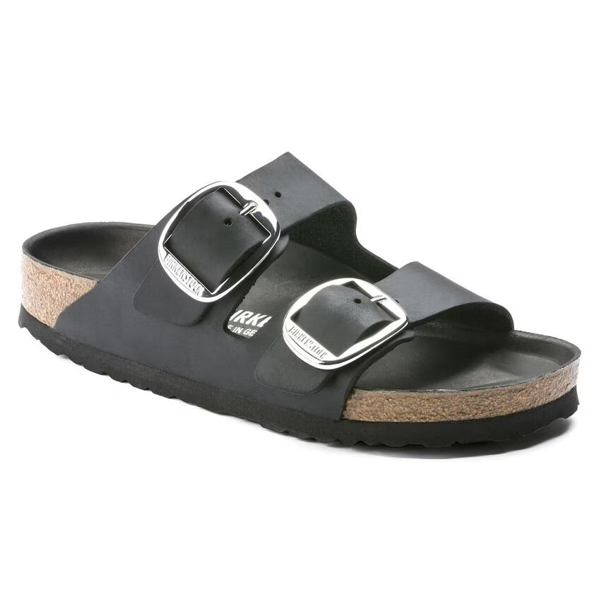 Birkenstock ARIZONA BIG BUCKLE 1011074 Noir | Cuir Largeur Régulière - Dealorys