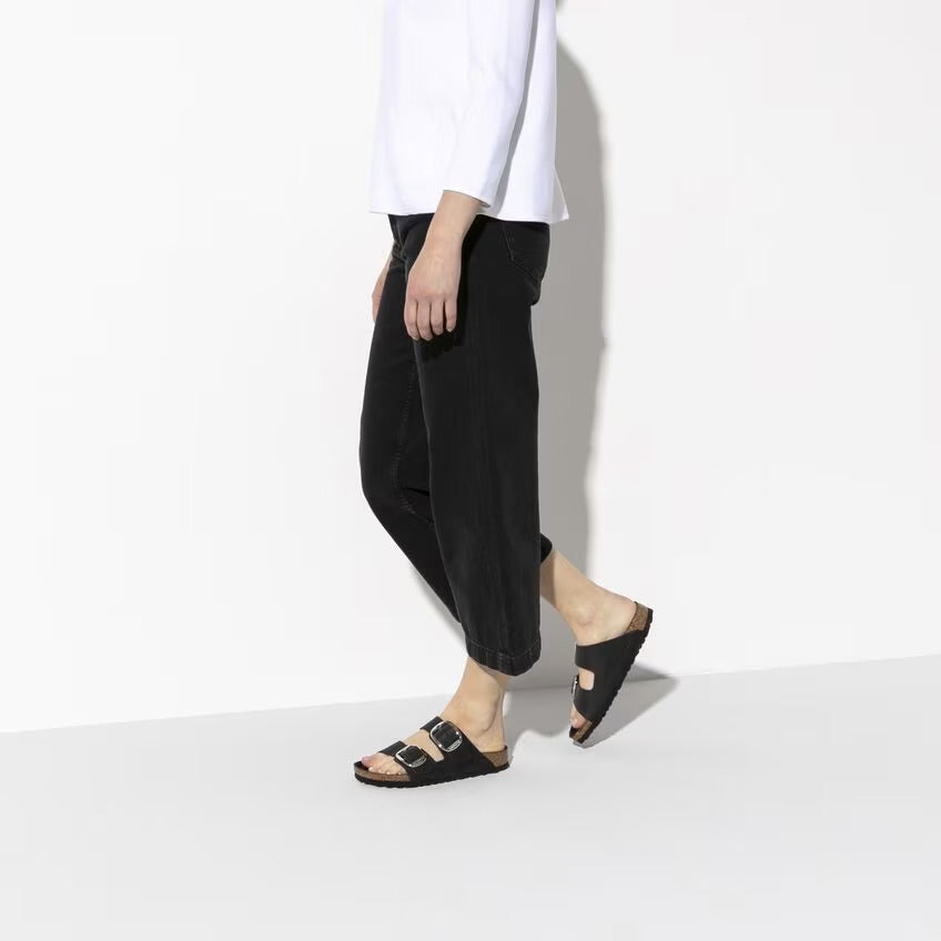 Birkenstock ARIZONA BIG BUCKLE 1011074 Noir | Cuir Largeur Régulière - Dealorys
