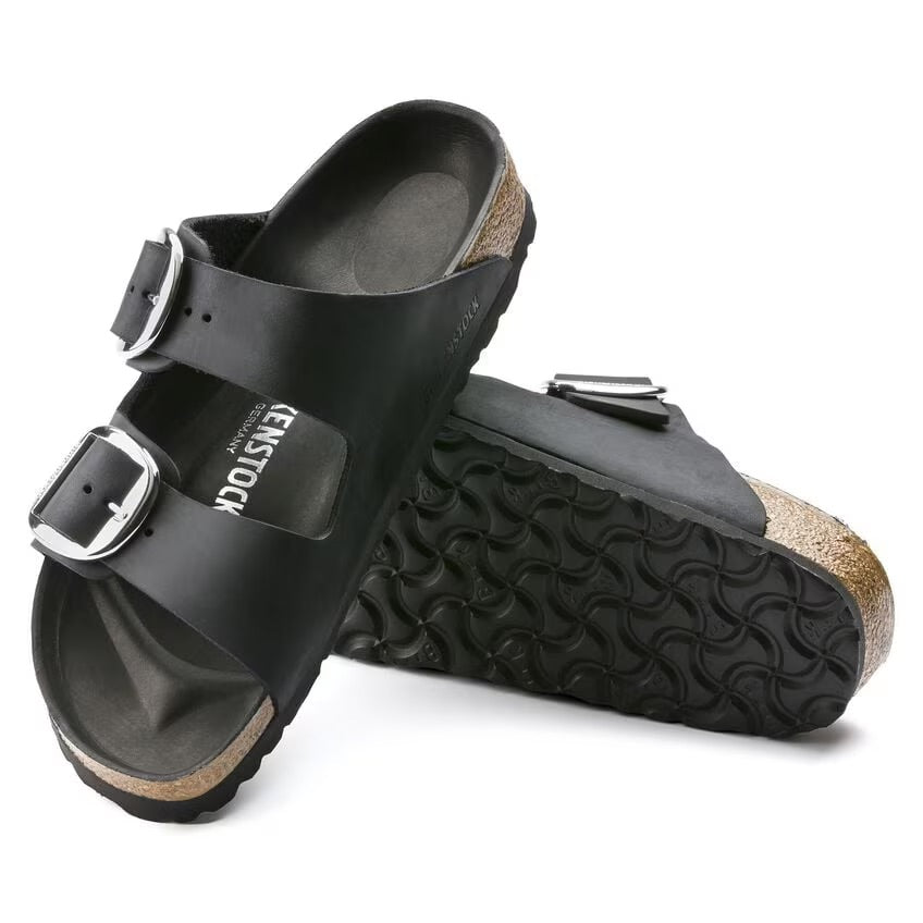Birkenstock ARIZONA BIG BUCKLE 1011074 Noir | Cuir Largeur Régulière - Dealorys