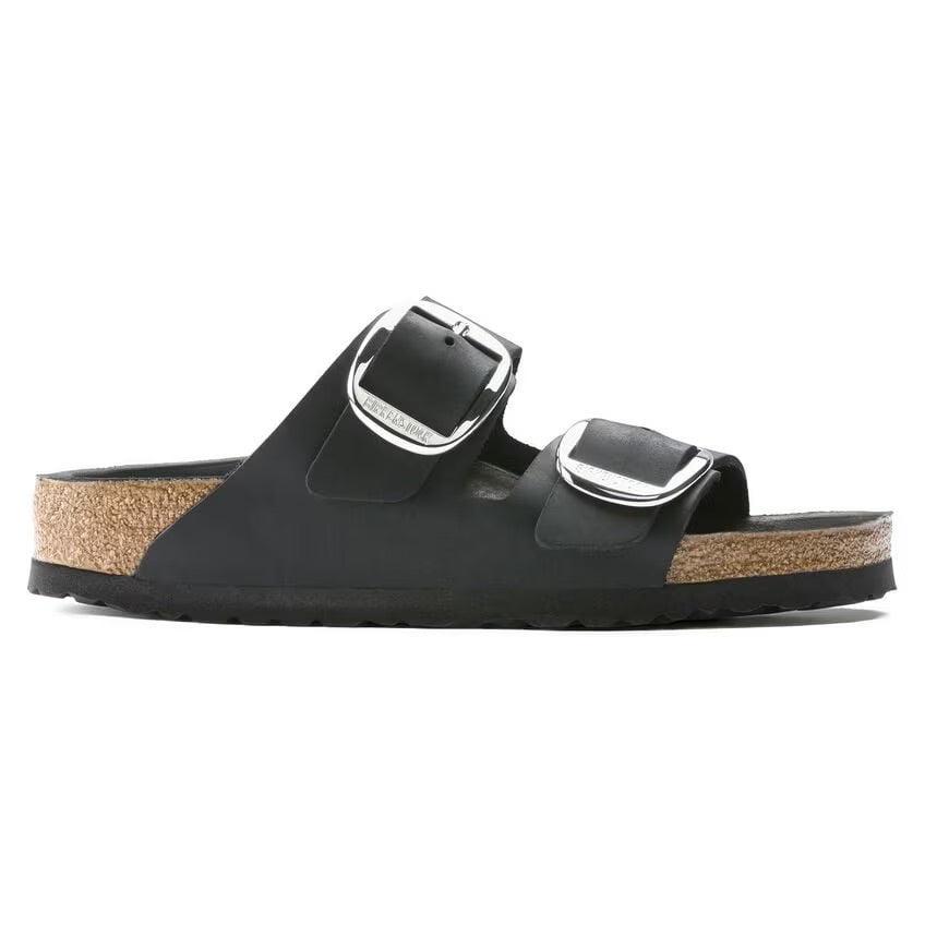 Birkenstock ARIZONA BIG BUCKLE 1011074 Noir | Cuir Largeur Régulière - Dealorys