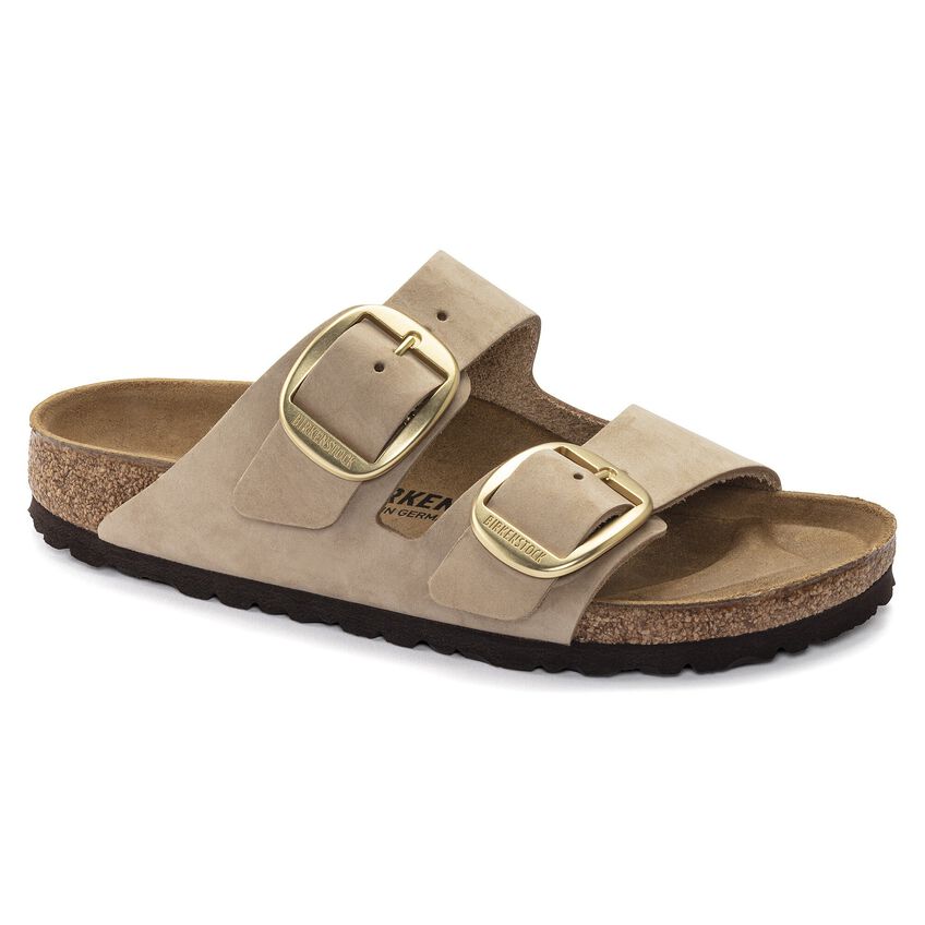 Birkenstock ARIZONA BIG BUCKLE 1024064 Sandcastle | Nubuck Largeur Étroite - Dealorys