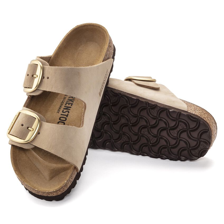 Birkenstock ARIZONA BIG BUCKLE 1024064 Sandcastle | Nubuck Largeur Étroite - Dealorys