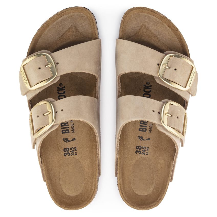 Birkenstock ARIZONA BIG BUCKLE 1024064 Sandcastle | Nubuck Largeur Étroite - Dealorys