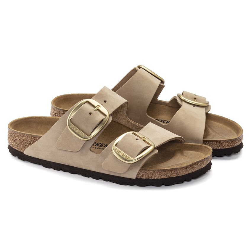Birkenstock ARIZONA BIG BUCKLE 1024064 Sandcastle | Nubuck Largeur Étroite - Dealorys
