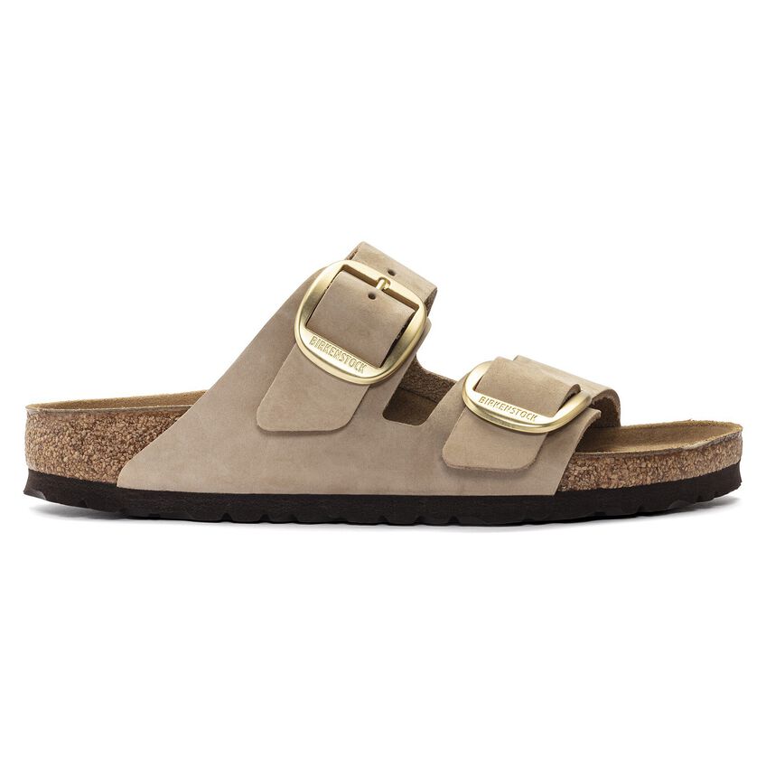 Birkenstock ARIZONA BIG BUCKLE 1024064 Sandcastle | Nubuck Largeur Étroite - Dealorys