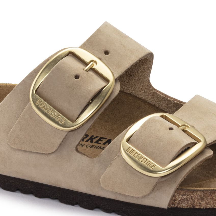 Birkenstock ARIZONA BIG BUCKLE 1024064 Sandcastle | Nubuck Largeur Étroite - Dealorys