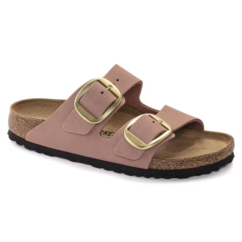Birkenstock ARIZONA BIG BUCKLE 1024074 Old Rose | Nubuck Largeur Étroite - Dealorys