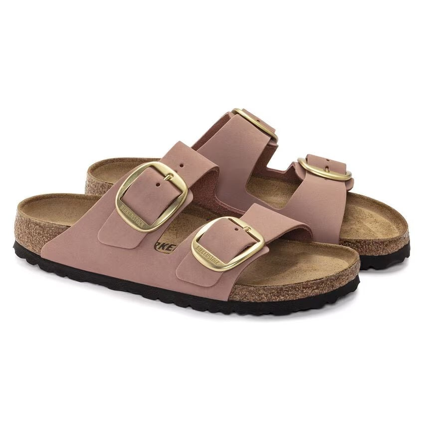 Birkenstock ARIZONA BIG BUCKLE 1024074 Old Rose | Nubuck Largeur Étroite - Dealorys
