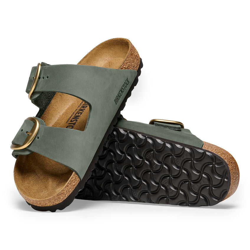 Birkenstock ARIZONA BIG BUCKLE 1025367 Thyme | Nubuck Largeur Étroite - Dealorys