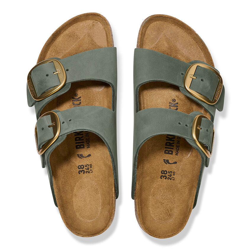 Birkenstock ARIZONA BIG BUCKLE 1025367 Thyme | Nubuck Largeur Étroite - Dealorys