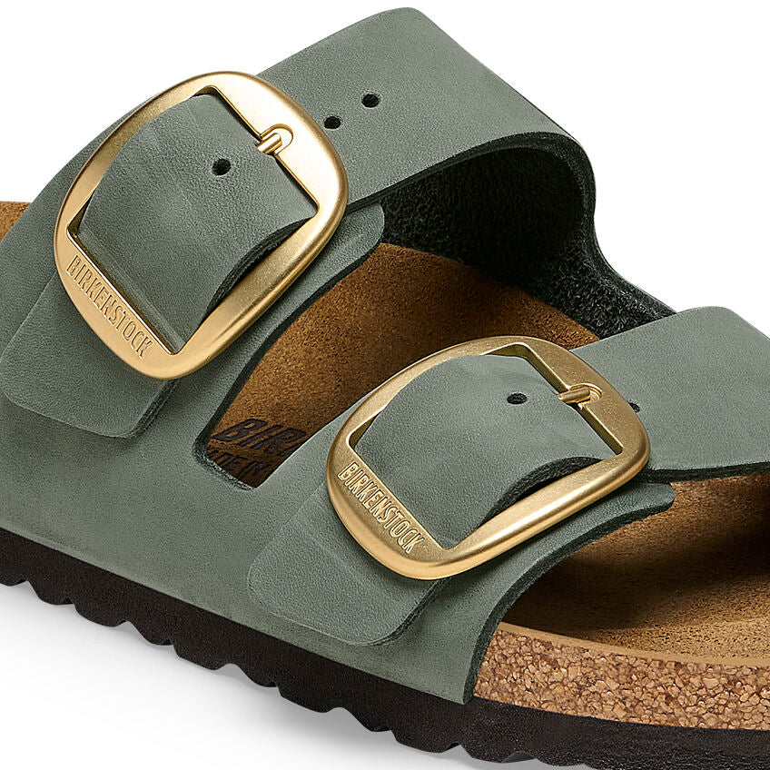 Birkenstock ARIZONA BIG BUCKLE 1025367 Thyme | Nubuck Largeur Étroite - Dealorys