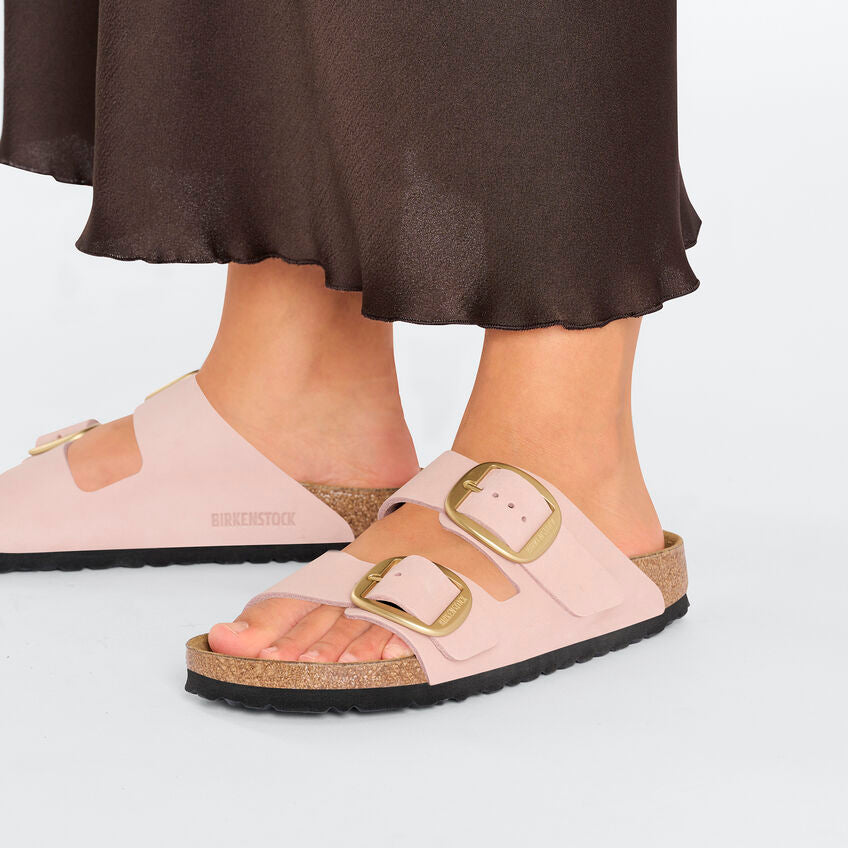 Birkenstock ARIZONA BIG BUCKLE 1026583 Soft Pink | Nubuck Largeur Étroite - Dealorys