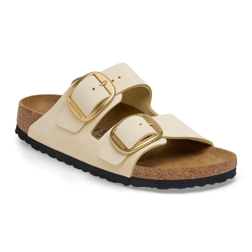 Birkenstock ARIZONA BIG BUCKLE 1026585 Ecru | Nubuck Largeur Étroite - Dealorys