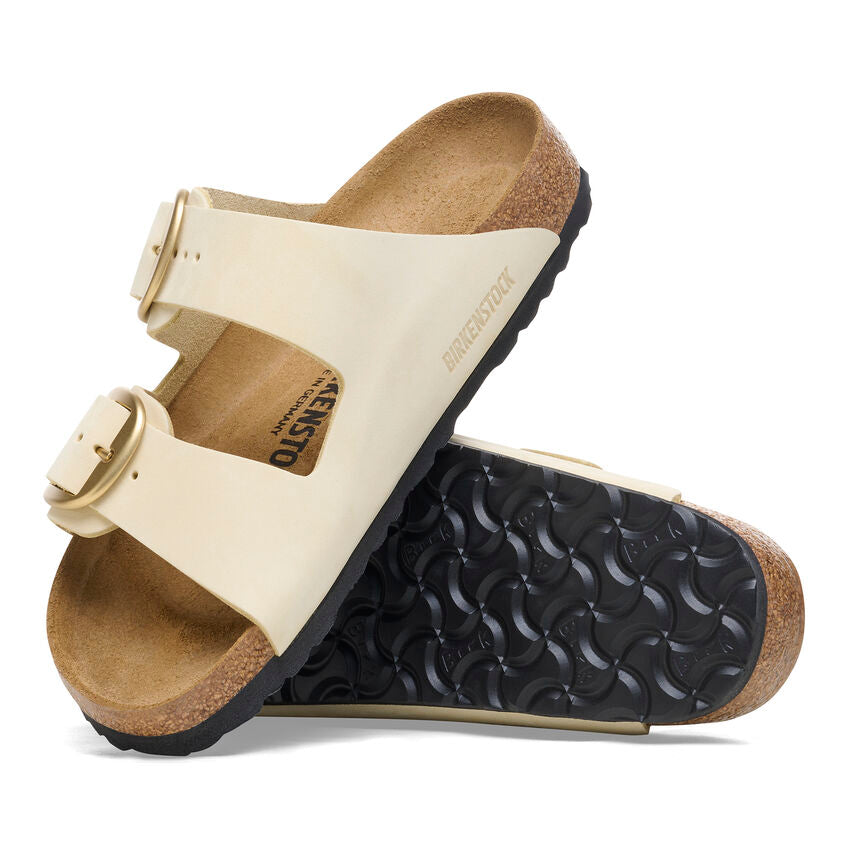 Birkenstock ARIZONA BIG BUCKLE 1026585 Ecru | Nubuck Largeur Étroite - Dealorys