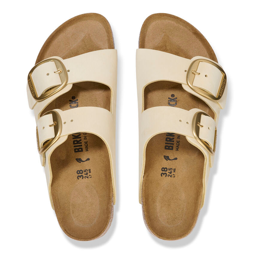 Birkenstock ARIZONA BIG BUCKLE 1026585 Ecru | Nubuck Largeur Étroite - Dealorys