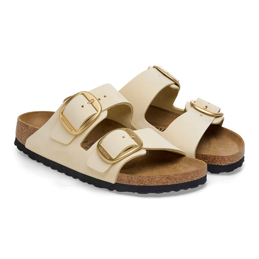 Birkenstock ARIZONA BIG BUCKLE 1026585 Ecru | Nubuck Largeur Étroite - Dealorys