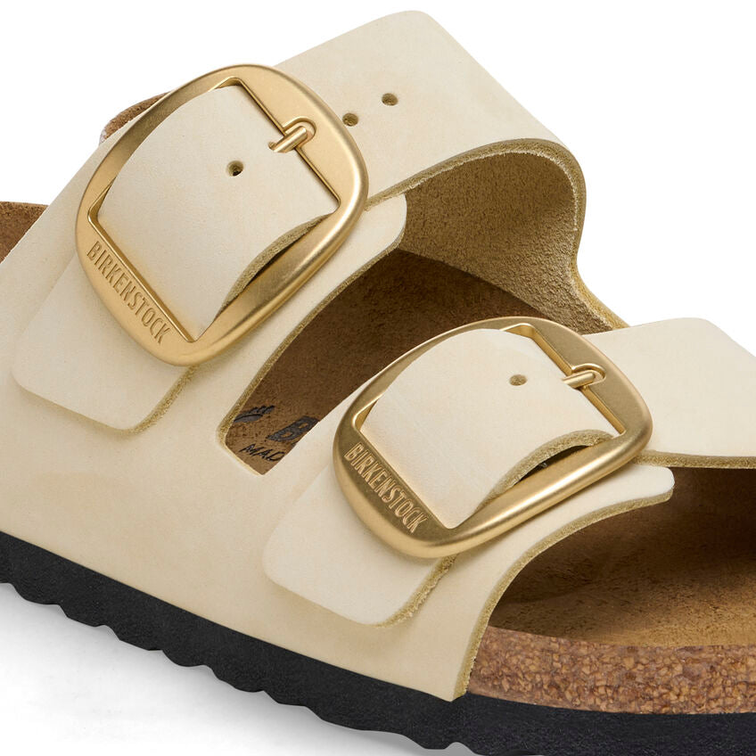 Birkenstock ARIZONA BIG BUCKLE 1026585 Ecru | Nubuck Largeur Étroite - Dealorys