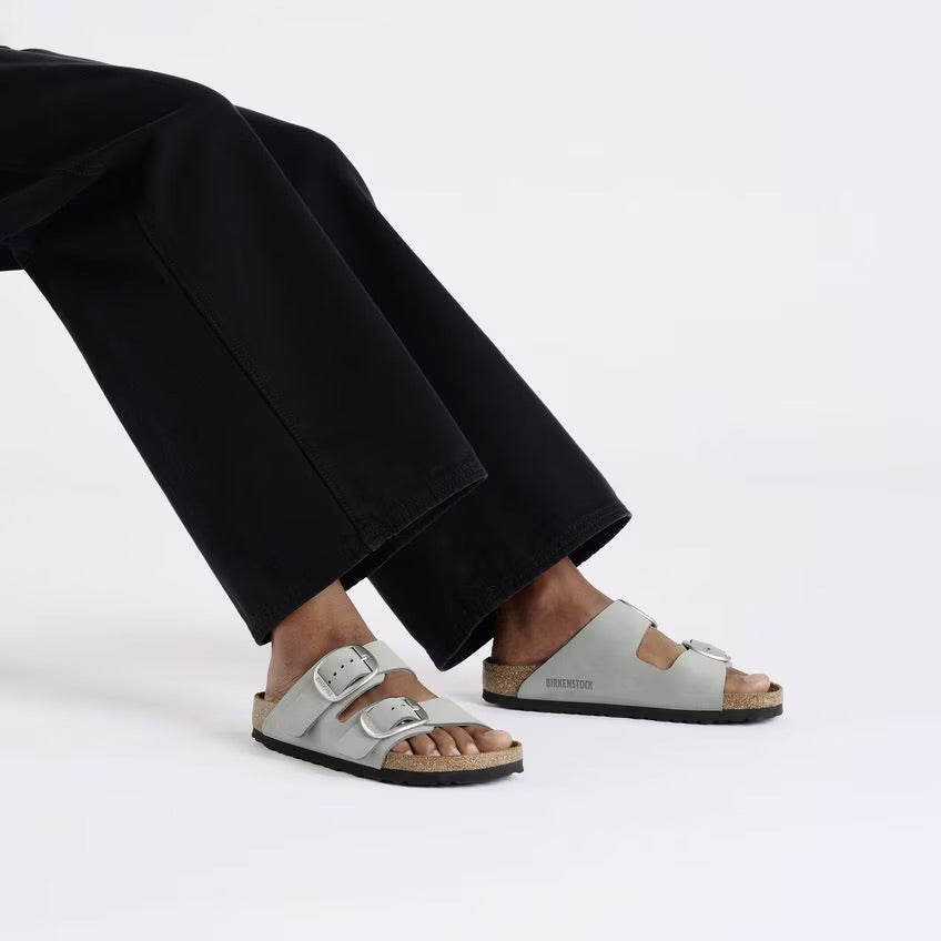 Birkenstock ARIZONA BIG BUCKLE 1029311 Pure Sage | Nubuck Largeur Étroite - Dealorys