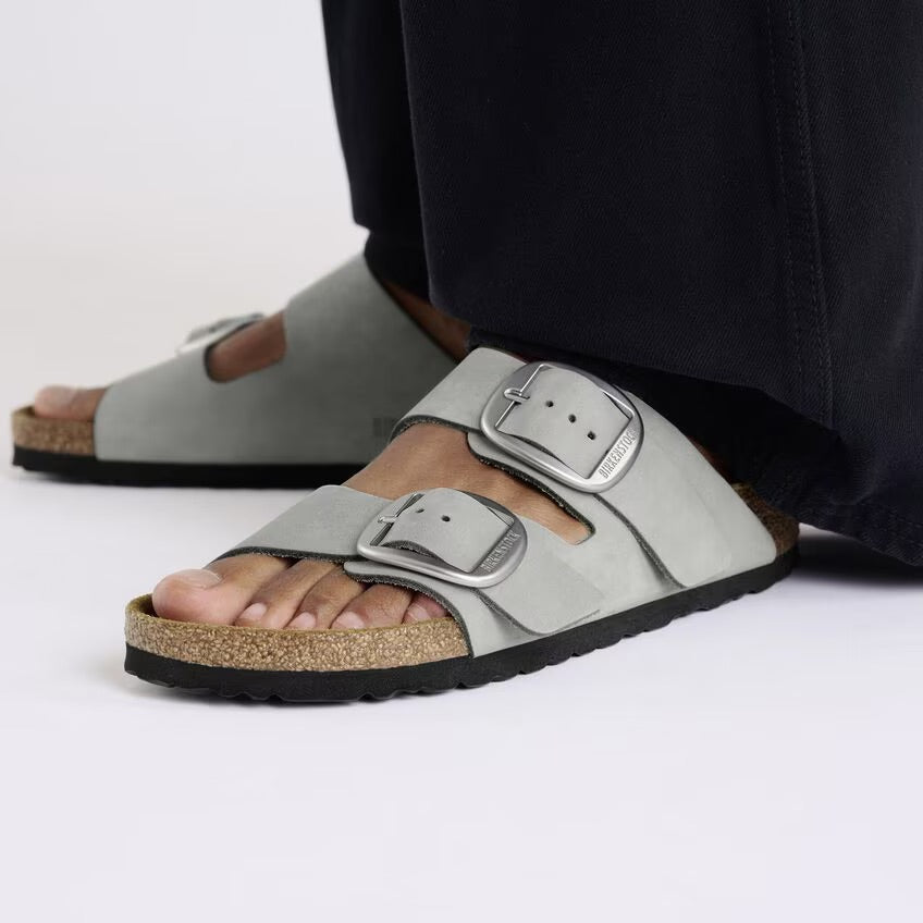 Birkenstock ARIZONA BIG BUCKLE 1029311 Pure Sage | Nubuck Largeur Étroite - Dealorys