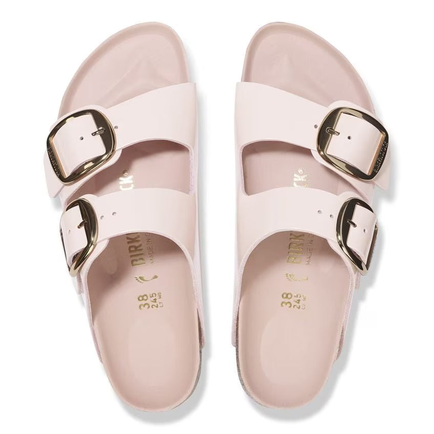 Birkenstock ARIZONA BIG BUCKLE 1029392 High Shine Light Rose | Cuir Largeur Étroite - Dealorys
