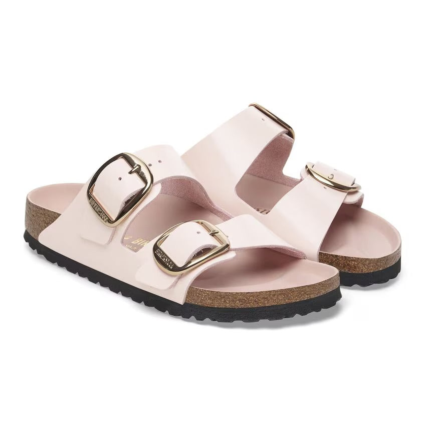 Birkenstock ARIZONA BIG BUCKLE 1029392 High Shine Light Rose | Cuir Largeur Étroite - Dealorys