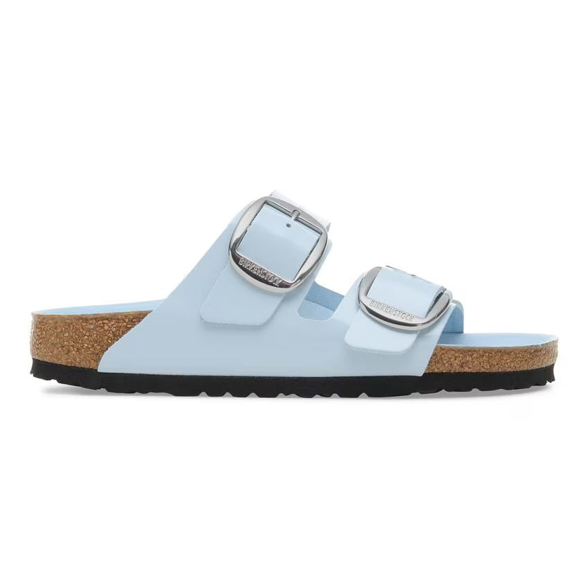 Birkenstock ARIZONA BIG BUCKLE 1030374 High Shine Baby Blue | Cuir Largeur Étroite - Dealorys