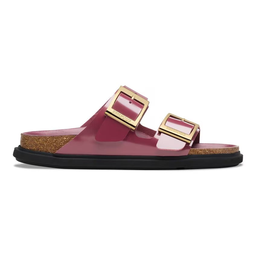 Birkenstock ARIZONA DROPLET BUCKLE 1030367 High Shine Zinfandel | Cuir Largeur Étroite - Dealorys