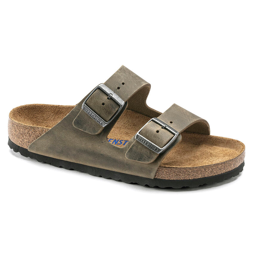 Birkenstock ARIZONA SOFT 1019313 Faded Khaki | Cuir Largeur Régulière - Dealorys