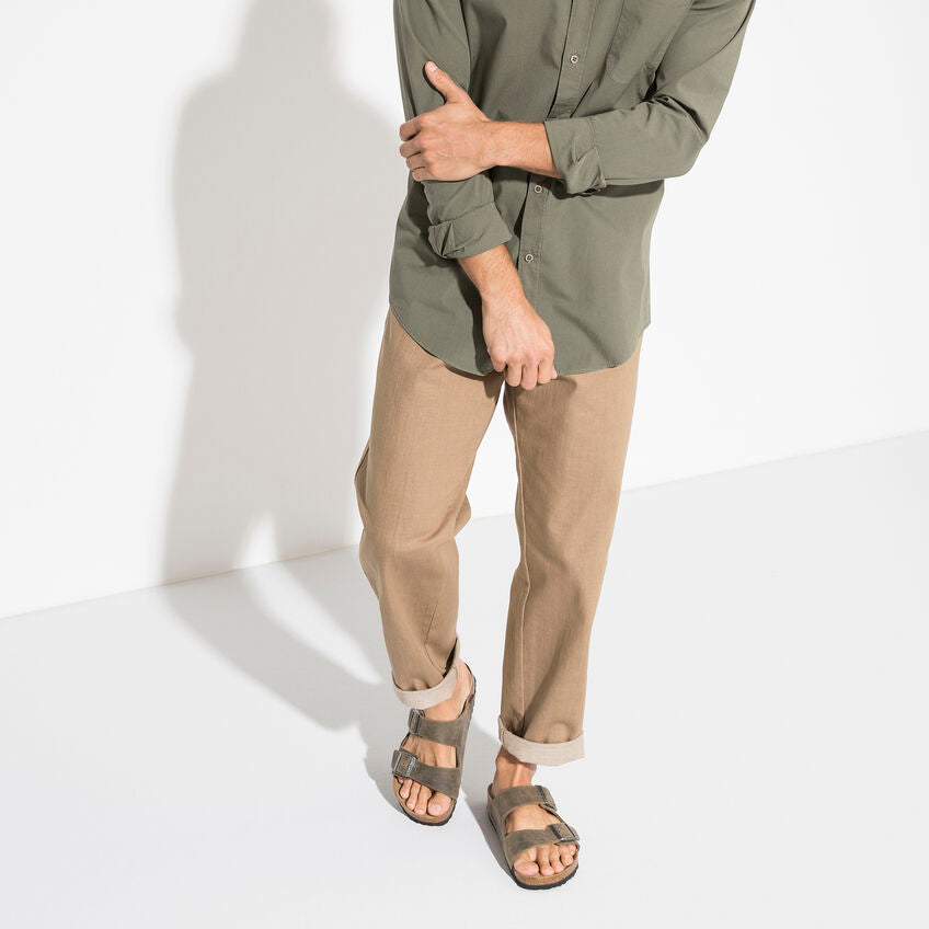 Birkenstock ARIZONA SOFT 1019313 Faded Khaki | Cuir Largeur Régulière - Dealorys