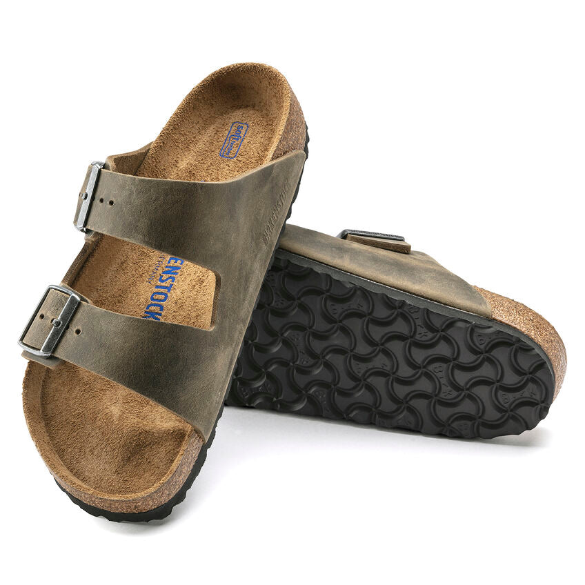 Birkenstock ARIZONA SOFT 1019313 Faded Khaki | Cuir Largeur Régulière - Dealorys