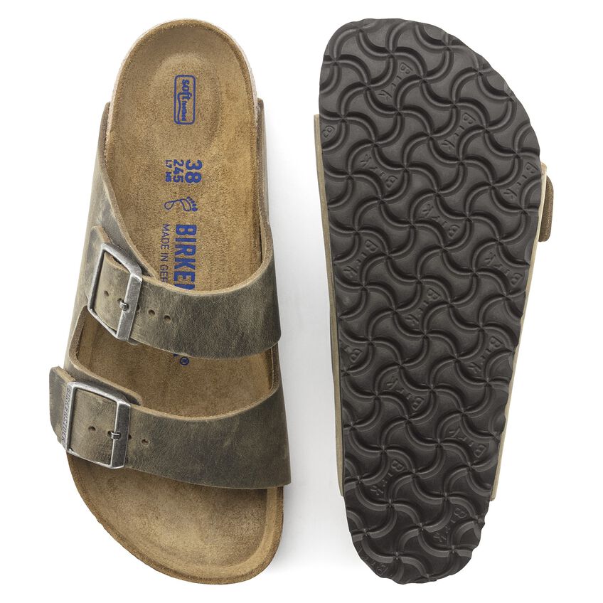 Birkenstock ARIZONA SOFT 1019313 Faded Khaki | Cuir Largeur Régulière - Dealorys