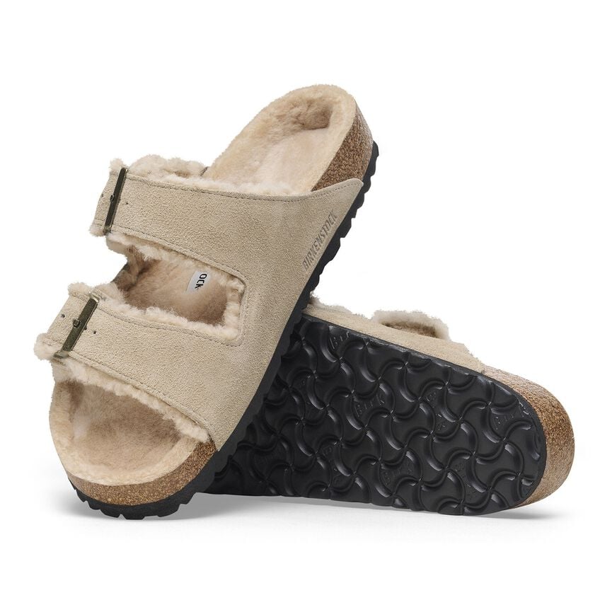 Birkenstock ARIZONA Shearling 1028293 Taupe | Suède/Shearling Largeur Étroite - Dealorysà