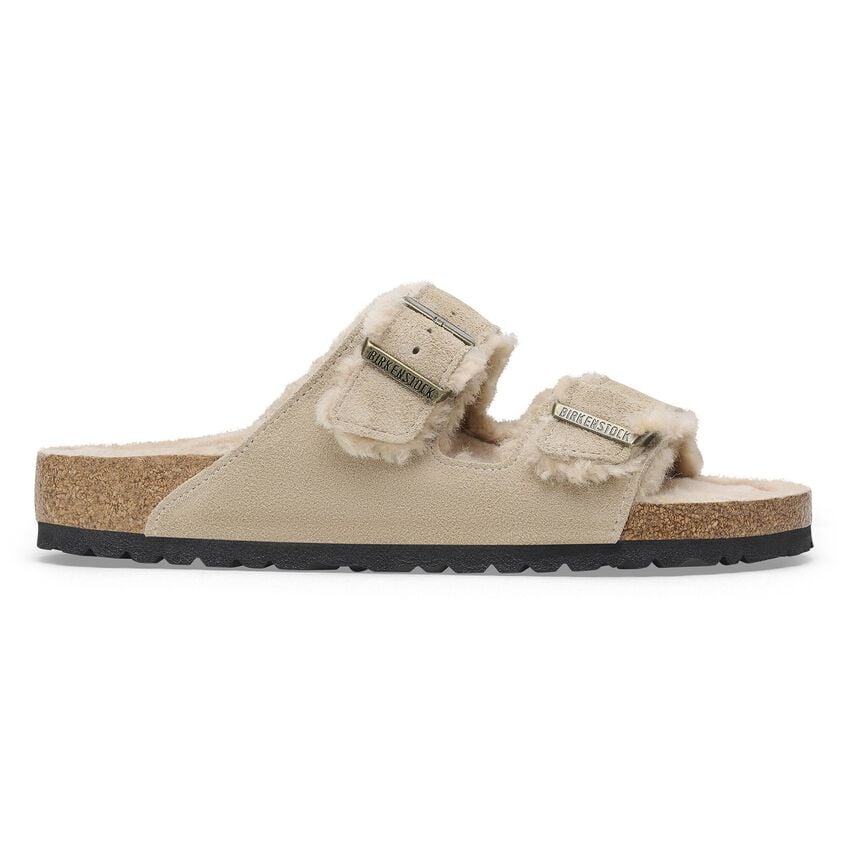 Birkenstock ARIZONA Shearling 1028293 Taupe | Suède/Shearling Largeur Étroite - Dealorys