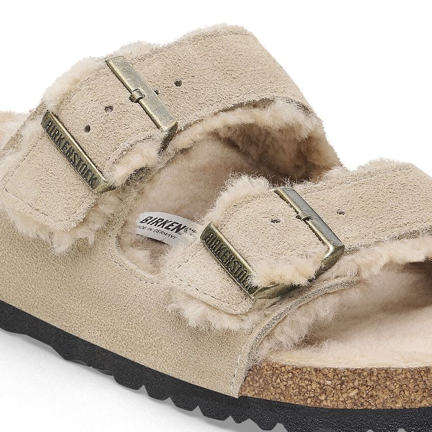 Birkenstock ARIZONA Shearling 1028293 Taupe | Suède/Shearling Largeur Étroite - Dealorys