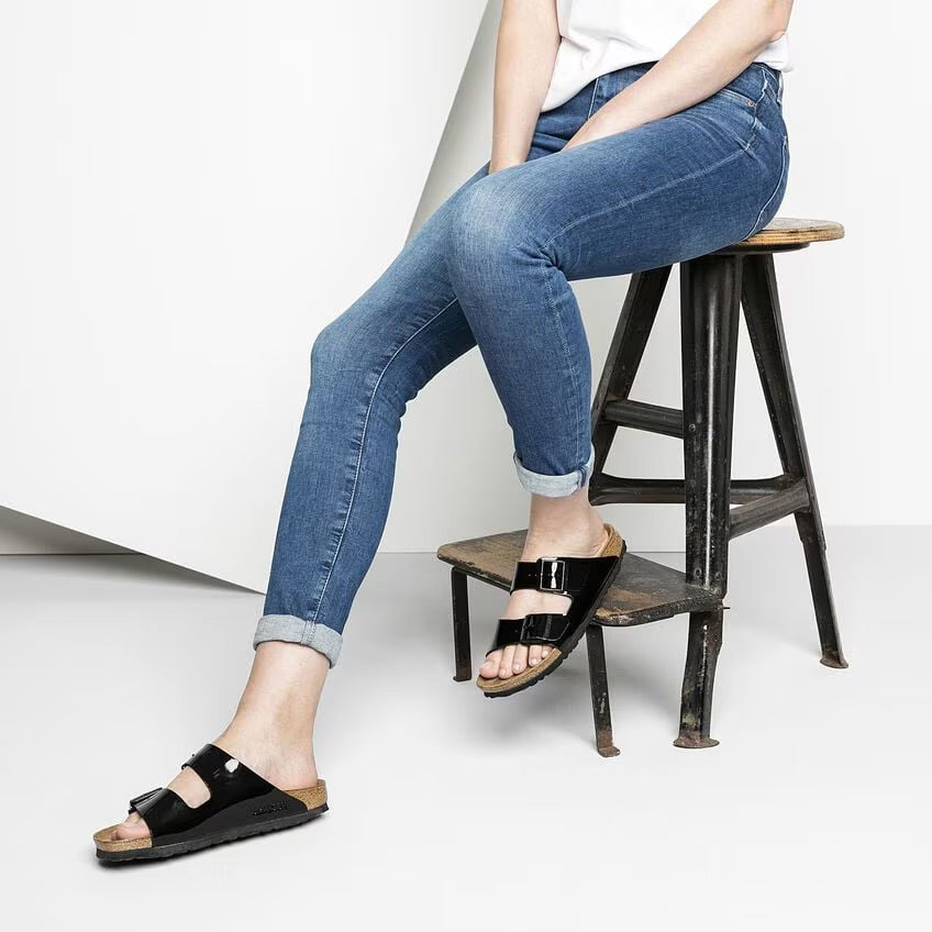 Birkenstock ARIZONA 1005292 Patent Black | Birko-Flor Largeur Étroite - Dealorys