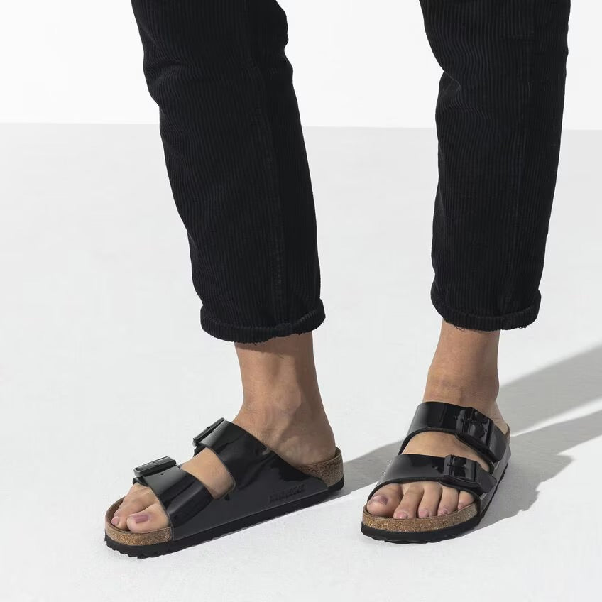 Birkenstock ARIZONA 1005292 Patent Black | Birko-Flor Largeur Étroite - Dealorys