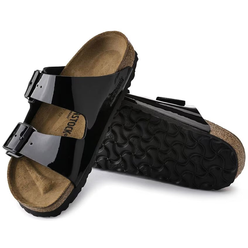 Birkenstock ARIZONA 1005292 Patent Black | Birko-Flor Largeur Étroite - Dealorys