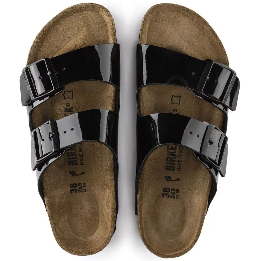 Birkenstock ARIZONA 1005292 Patent Black | Birko-Flor Largeur Étroite - Dealorys