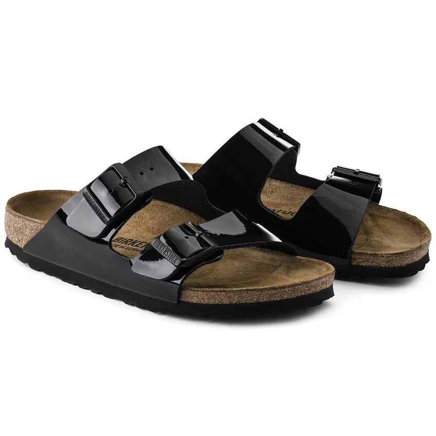 Birkenstock ARIZONA 1005292 Patent Black | Birko-Flor Largeur Étroite - Dealorys