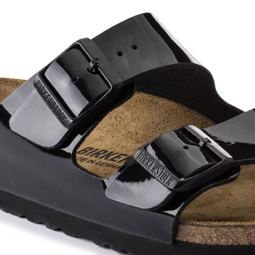 Birkenstock ARIZONA 1005292 Patent Black | Birko-Flor Largeur Étroite - Dealorys