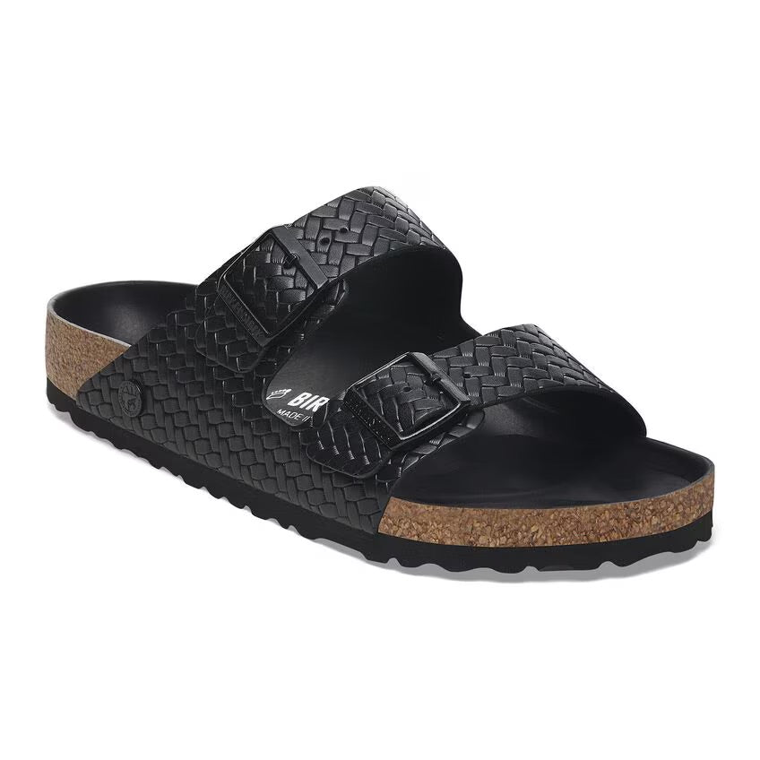 Birkenstock ARIZONA 1029175 Noir | Cuir gaufré tissé Largeur Étroite - Dealorys