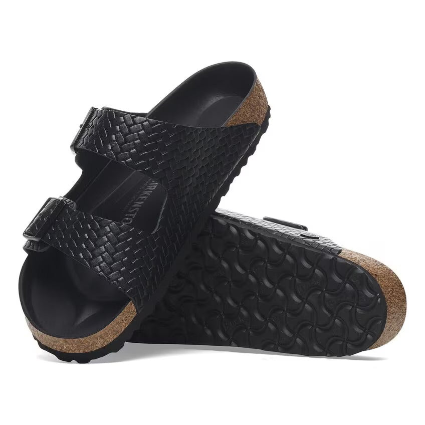 Birkenstock ARIZONA 1029175 Noir | Cuir gaufré tissé Largeur Étroite - Dealorys
