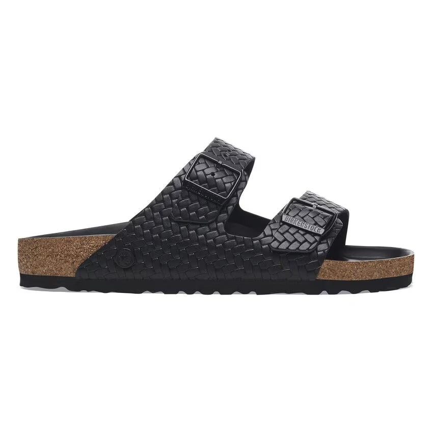 Birkenstock ARIZONA 1029175 Noir | Cuir gaufré tissé Largeur Étroite - Dealorys