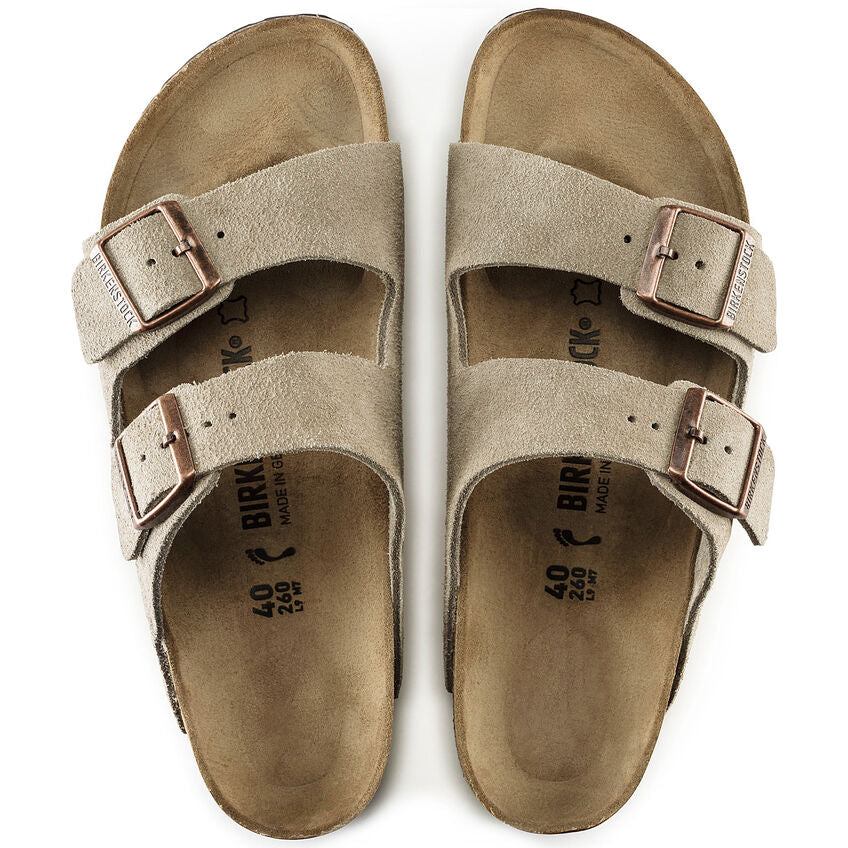 Birkenstock ARIZONA 51461 Taupe | Suède Largeur Régulière - Dealorys