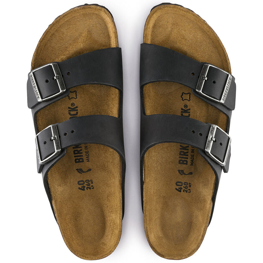 Birkenstock Arizona 552111 Noir | Cuir Largeur Régulier - Dealorys