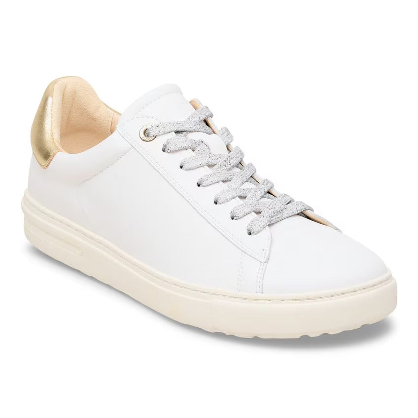 Birkenstock BEND LOW 1030162 White/Gold | Cuir Largeur Étroite - Dealorys