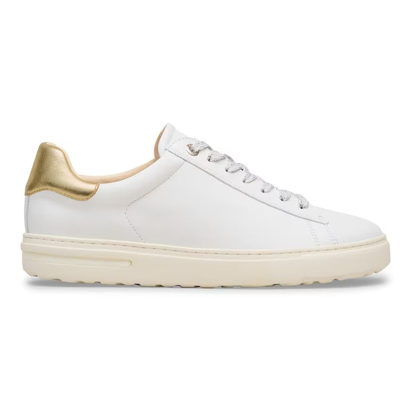 Birkenstock BEND LOW 1030162 White/Gold | Cuir Largeur Étroite - Dealorys