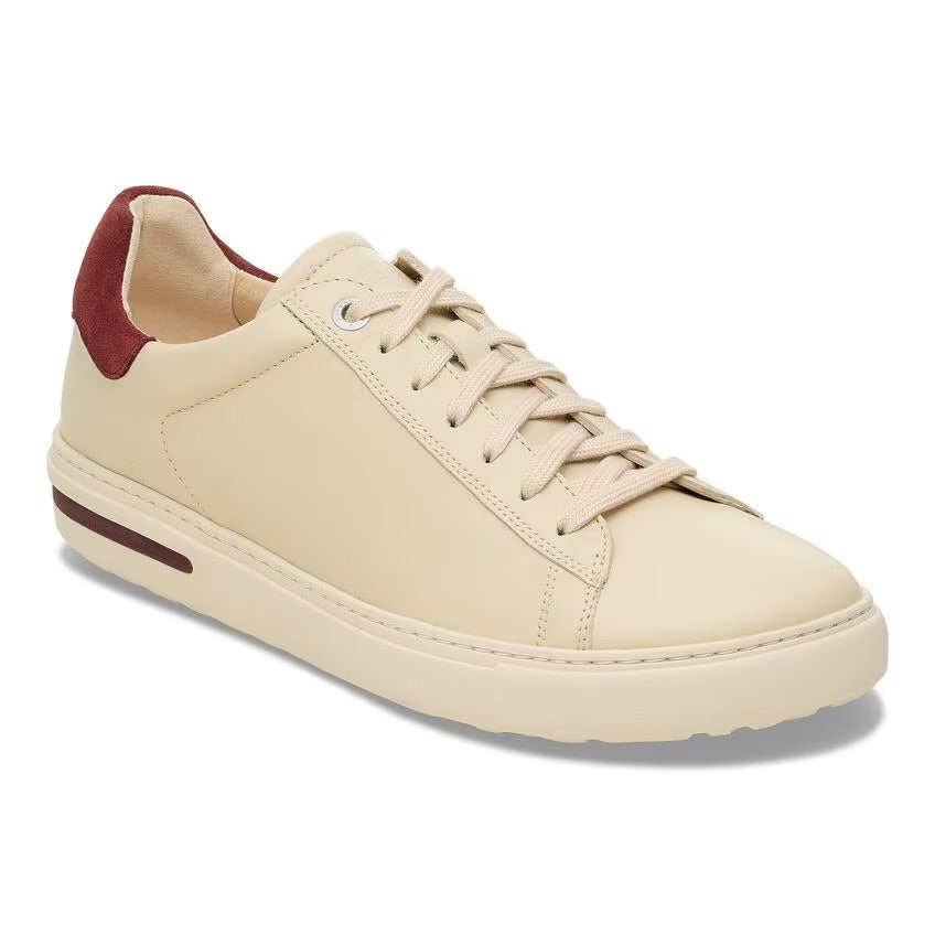 Birkenstock BEND VARSITY 1030307 Eggshell/Zinfandel | Cuir Largeur Étroite - Dealorys